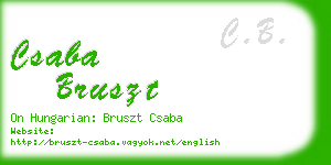 csaba bruszt business card
